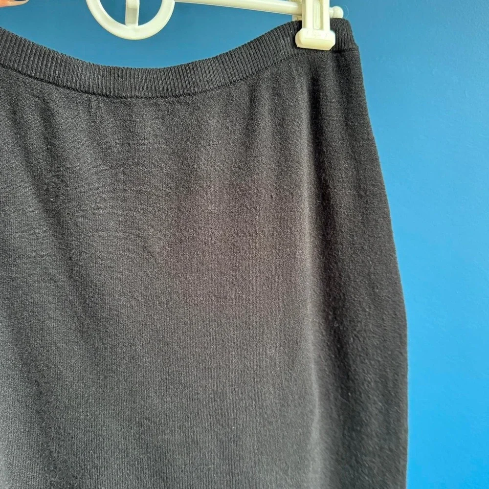 Vintage Knit Mini Skirt Women's Size Medium Black Shapefx Newport News NWT 90s - Picture 4 of 8